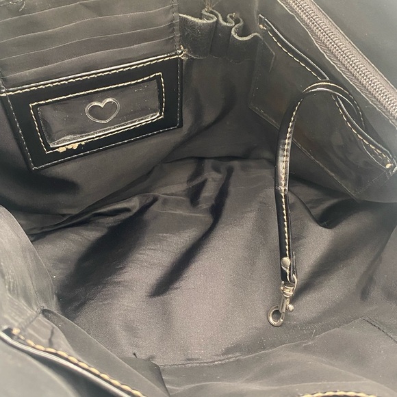 Giani Bernini black leather Laptop Work Bag Tote Briefcase Organizer - Picture 6 of 9